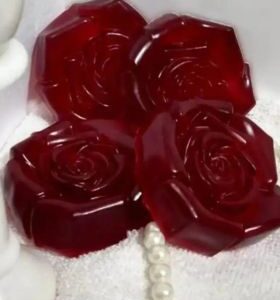 Red Rose Flower Soap